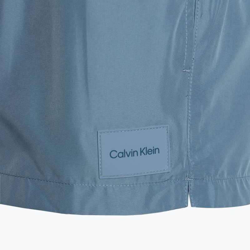 Ανδρικό Calvin Klein Short Double Waistband μαγιό σορτς σε σίγαση cerulean 3