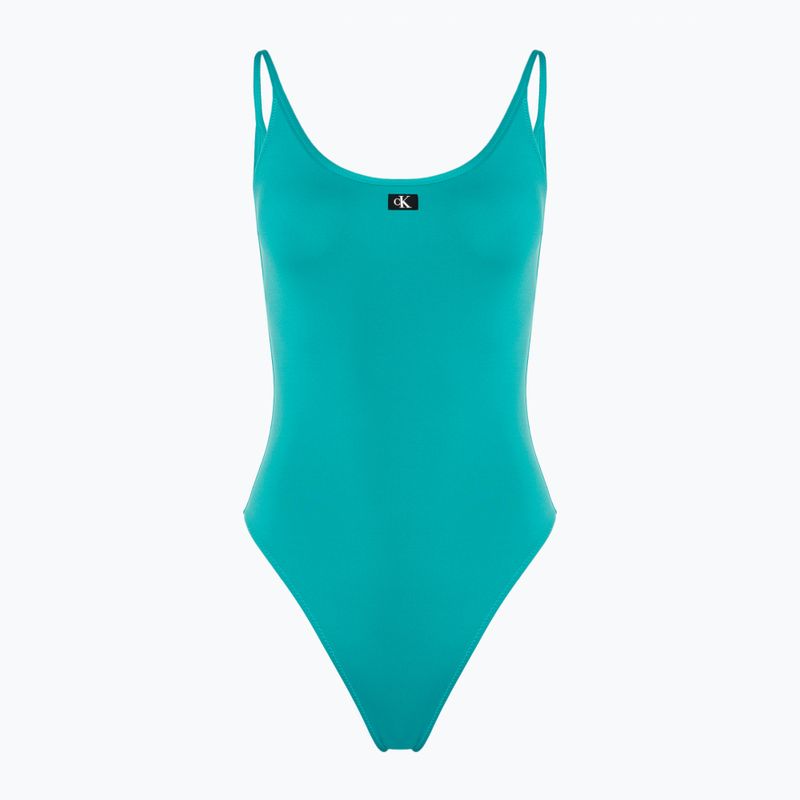 Γυναικείο ολόσωμο μαγιό Calvin Klein Scoop One Piece μπλε ωκεανός