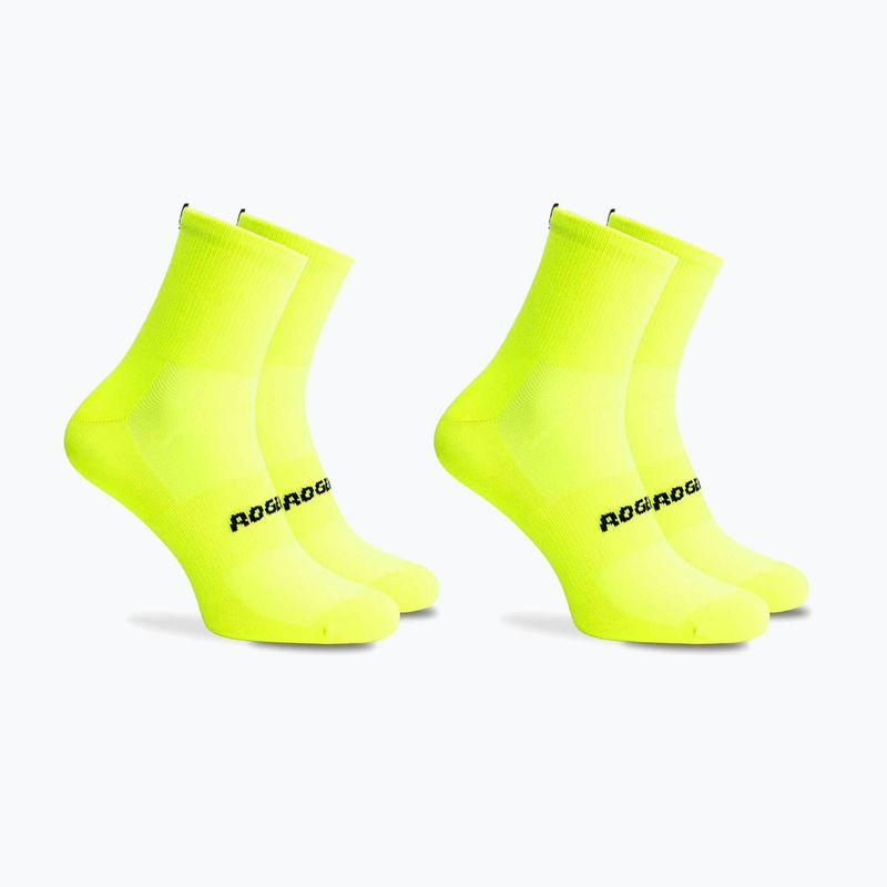 Κάλτσες ποδηλασίας Rogelli Essential 2 ζεύγη fluor