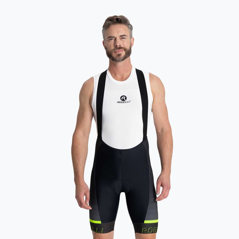 Ανδρικό ποδηλατικό σορτς Rogelli Hero II Bib Short yellow/grey/black