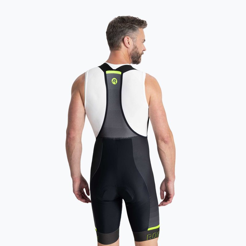 Ανδρικό ποδηλατικό σορτς Rogelli Hero II Bib Short yellow/grey/black 2