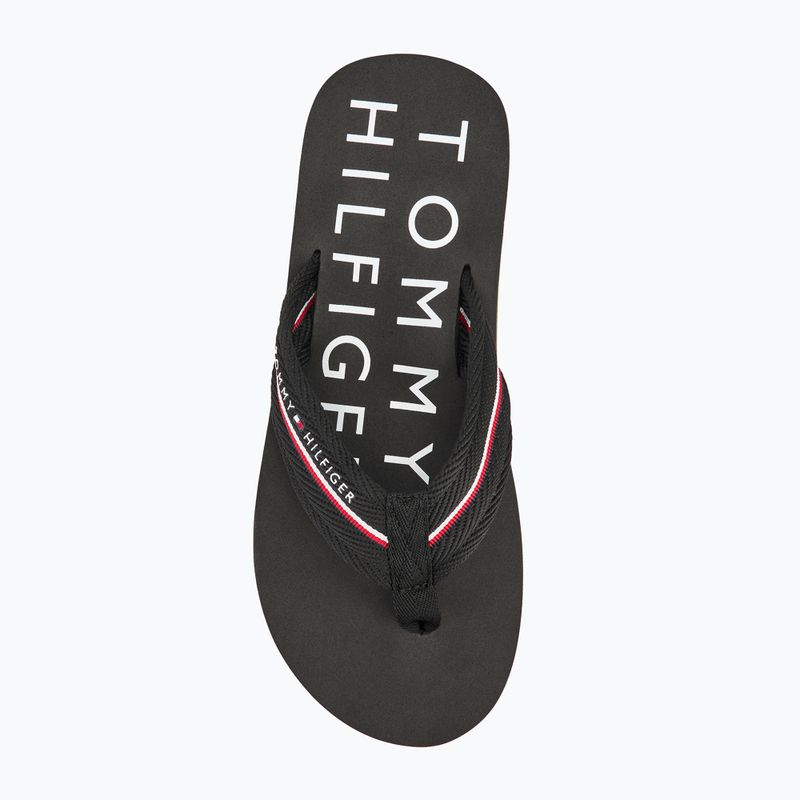 Ανδρικά σανδάλια Tommy Hilfiger Web Beach Sandal μαύρα σανδάλια 5