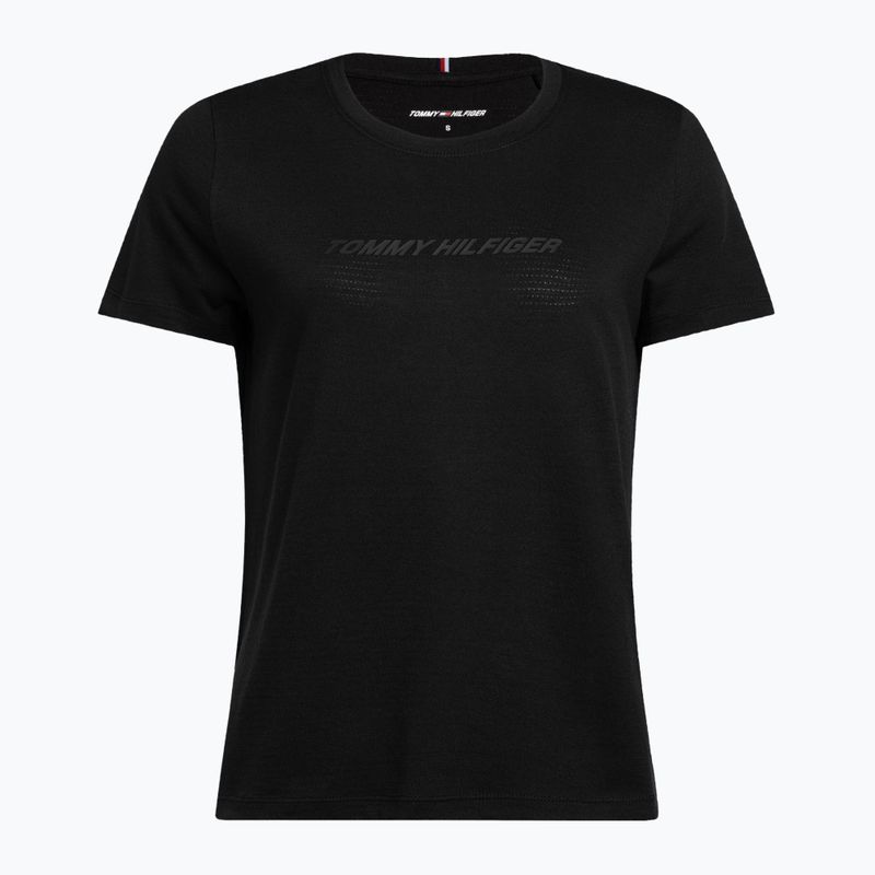 Tommy Hilfiger Performance Mesh Tee μαύρο γυναικείο μπλουζάκι προπόνησης 5