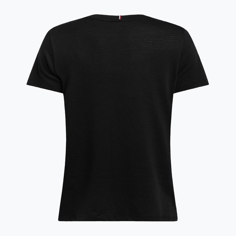 Tommy Hilfiger Performance Mesh Tee μαύρο γυναικείο μπλουζάκι προπόνησης 6