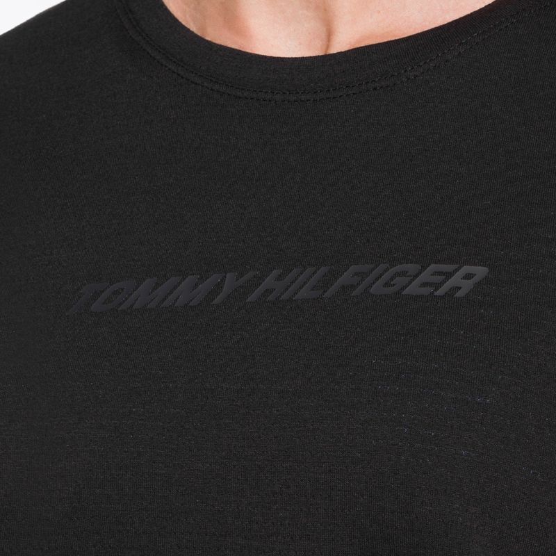 Tommy Hilfiger Performance Mesh Tee μαύρο γυναικείο μπλουζάκι προπόνησης 4