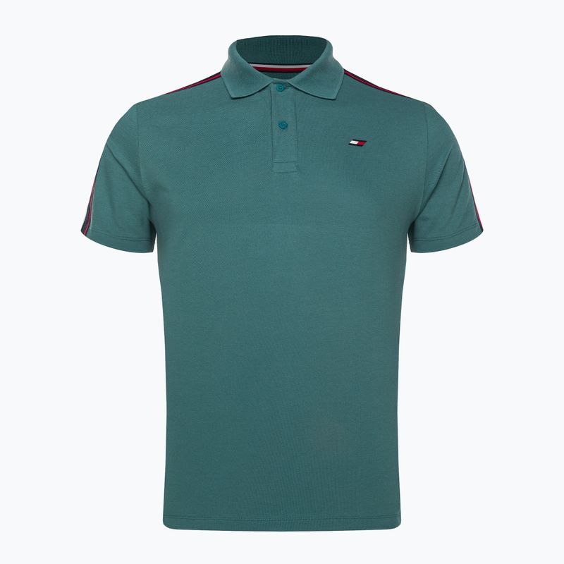 Tommy Hilfiger ανδρικό προπονητικό πουκάμισο Textured Tape Polo πράσινο 5