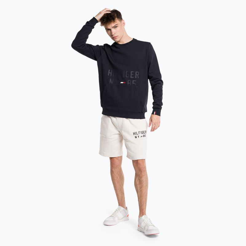 Tommy Hilfiger Graphic Crew μπλε ανδρικό φούτερ προπόνησης 2