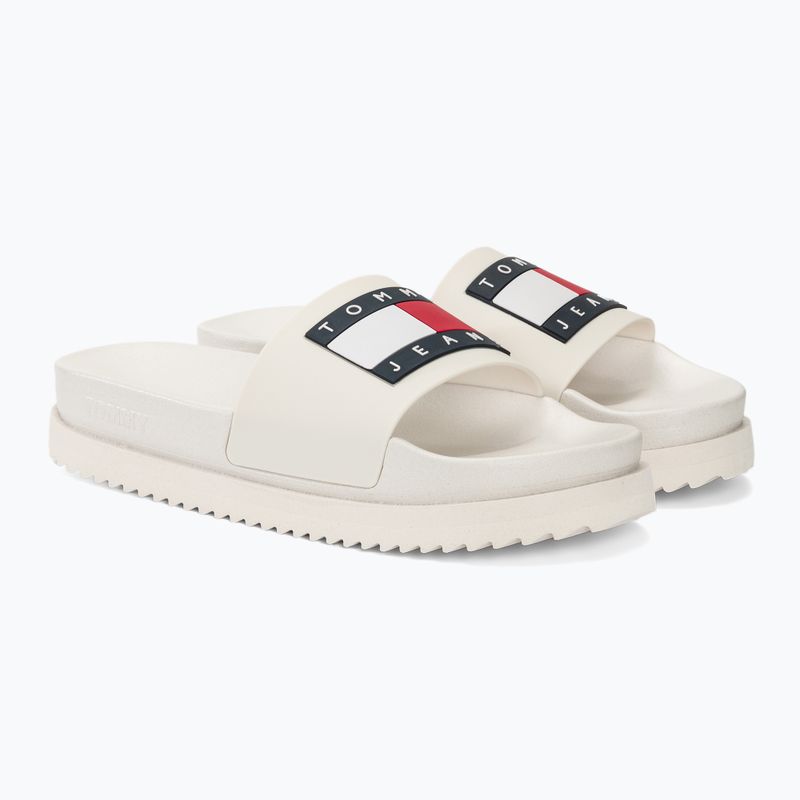 Γυναικείες παντόφλες Tommy Jeans Elevated Flatform Slide ecru 4