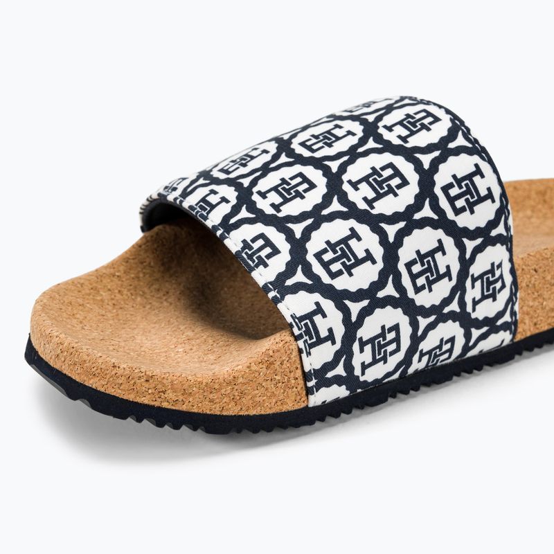 Γυναικείες παντόφλες Tommy Hilfiger Emblem Cork Slide space blue 7