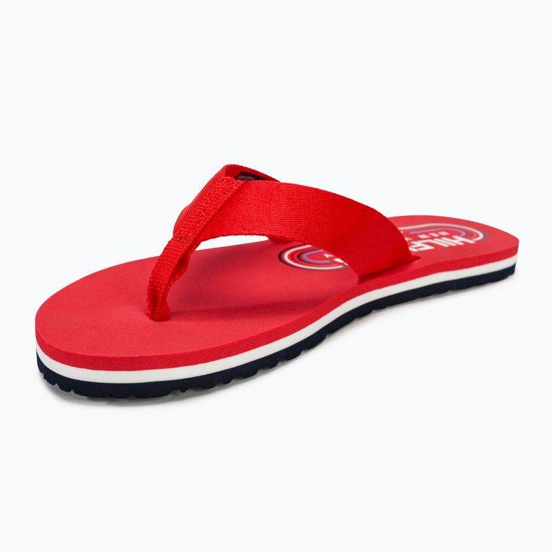 Γυναικείες σαγιονάρες Tommy Hilfiger Global Stripes Flat Beach Sandal fierce red 7