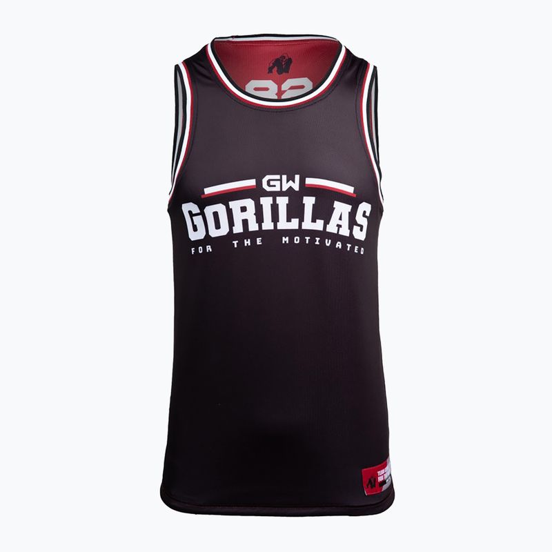 Gorilla Wear Keene κόκκινο/μαύρο ανδρικό μπλουζάκι προπόνησης 14