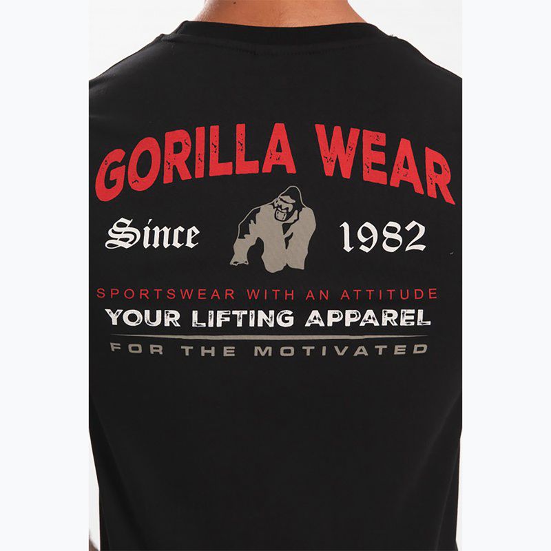 Ανδρικό μπλουζάκι προπόνησης Gorilla Wear Warren μαύρο 5