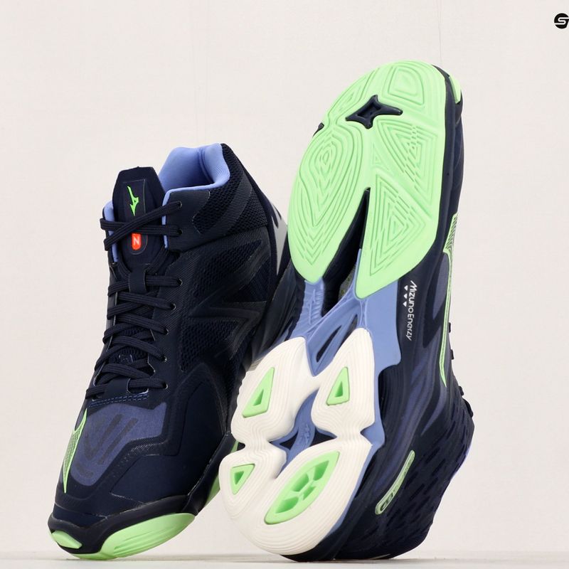 Ανδρικά παπούτσια βόλεϊ Mizuno Wave Lightning Z7 Mid evening blue / tech green / lolite 10