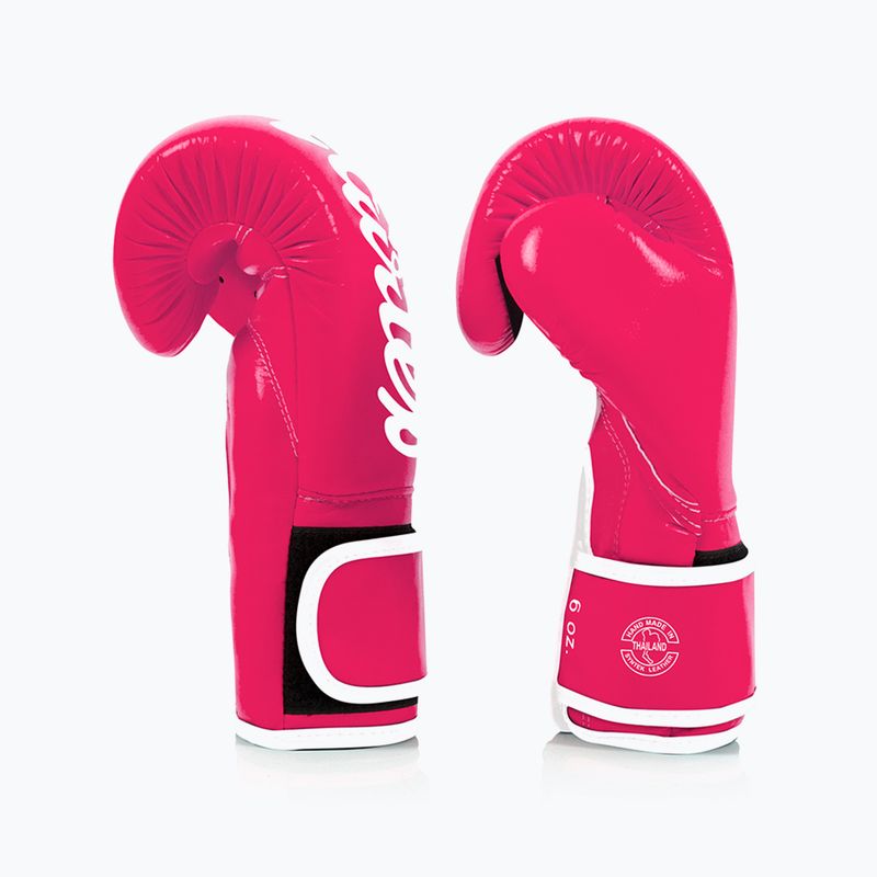 Γάντια του μποξ Fairtex Microfiber pink/white 3