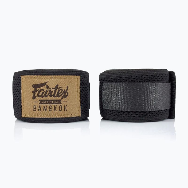 Επίδεσμοι πυγμαχίας Fairtex Elastic Handwraps 455 cm black