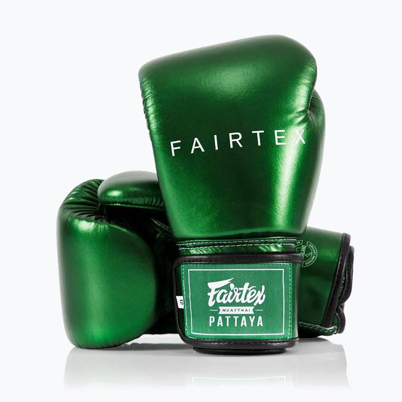 Γάντια του μποξ Fairtex Metallic Boxing green 4