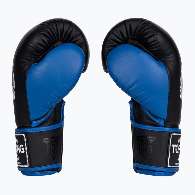 Γάντια του μποξ Top King Reborn Boxing Semi Leather black/blue 4