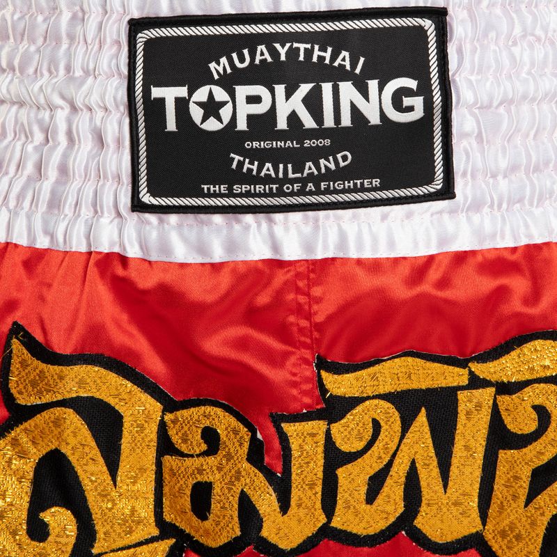 Σορτς προπόνησης Top King Thai Boxing red/white 3