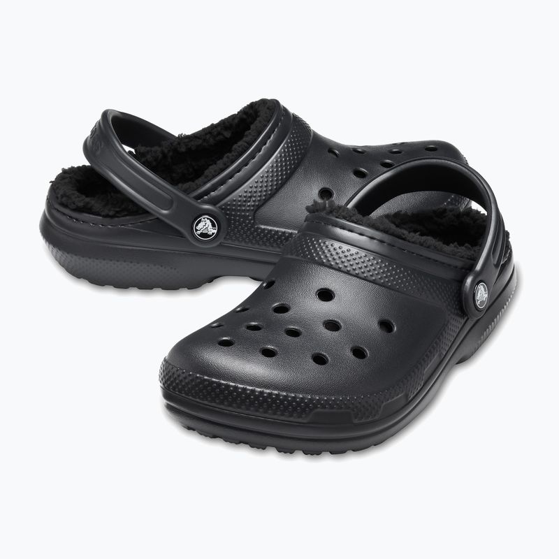 Crocs Classic Lined Clog σαγιονάρες μαύρο/μαύρο 14