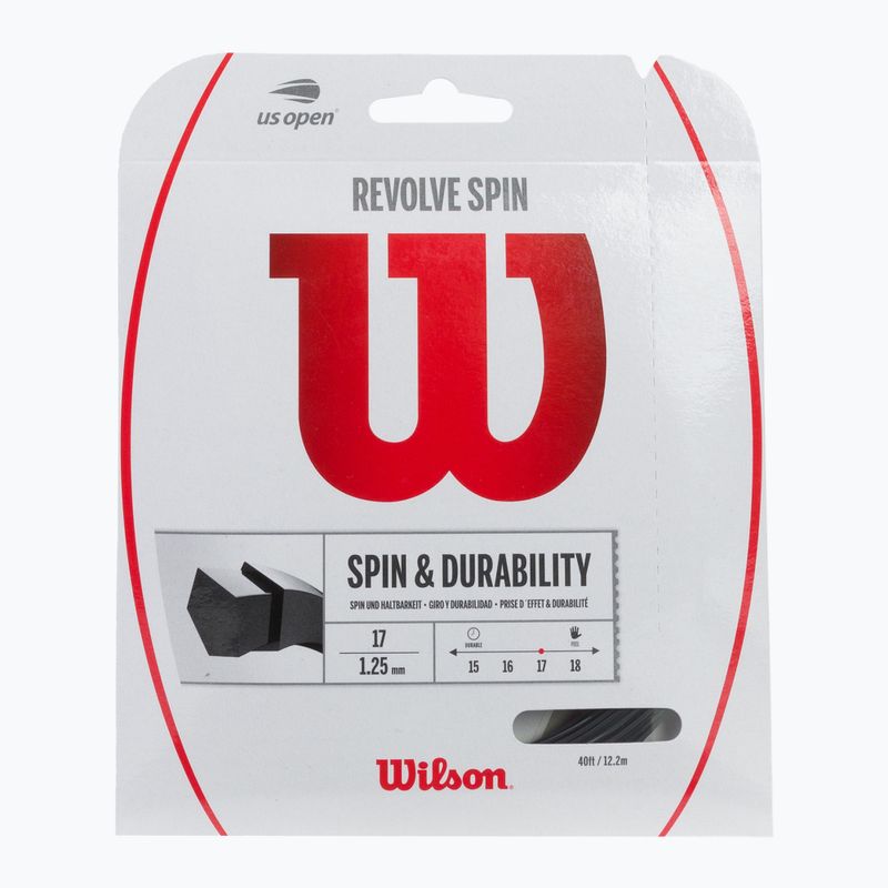 Wilson Revolve Spin 17 Set χορδή τένις 12.2m μαύρο WRZ958900+