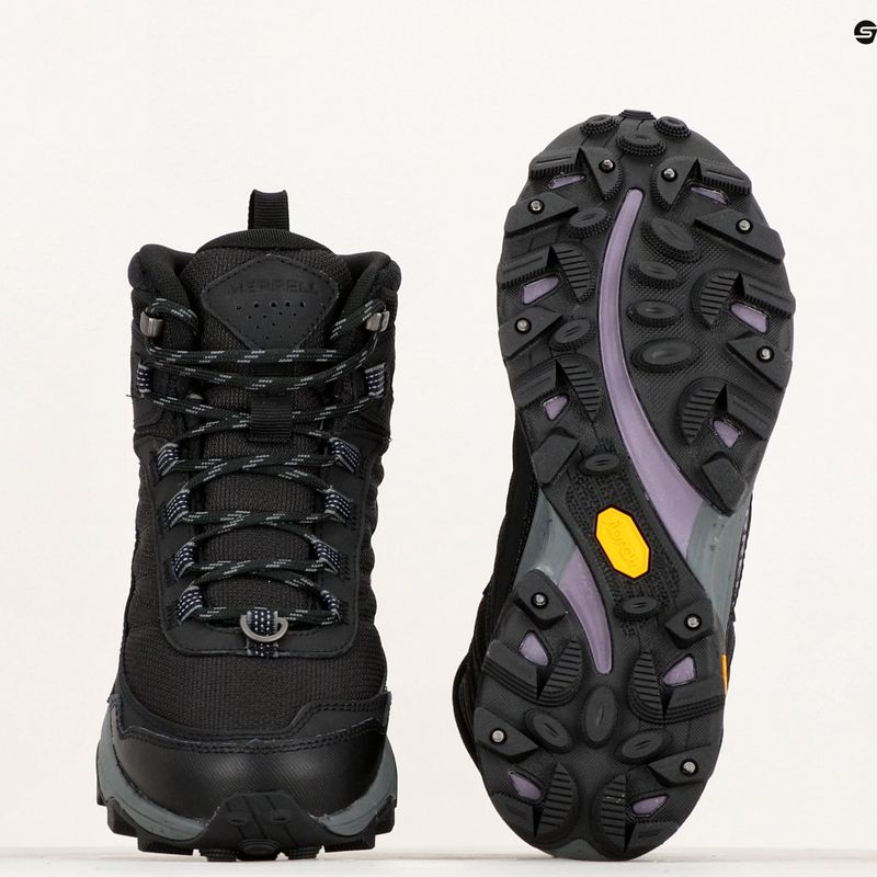 Γυναικείες μπότες πεζοπορίας Merrell Moab Speed Thermo Spike Mid WP μαύρο 8