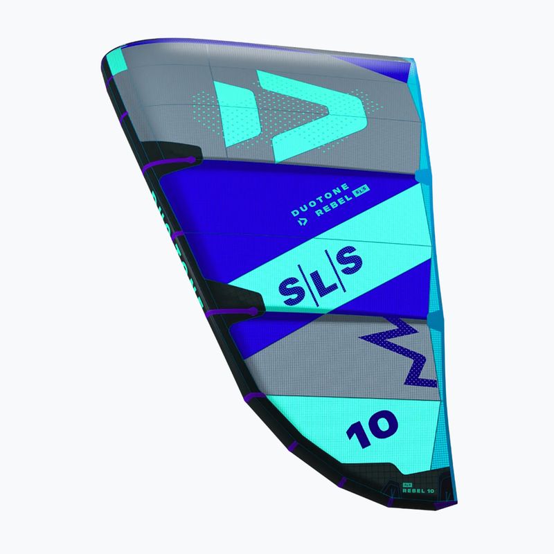 Kitesurfing kite DUOTONE Rebel SLS 2024 blue/light grey 4