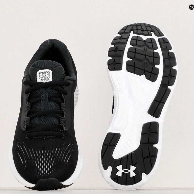 Under Armour Charged Rogue 4 μαύρο/λευκό/λευκό ανδρικά παπούτσια για τρέξιμο 8