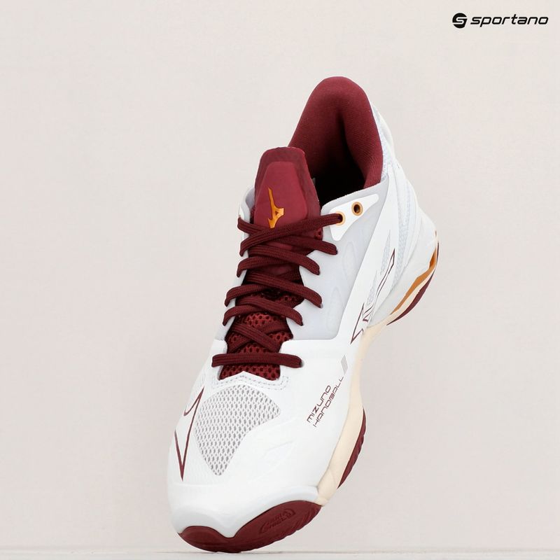 Γυναικεία παπούτσια χάντμπολ Mizuno Wave Mirage 5 white/cabernet/mp gold 9