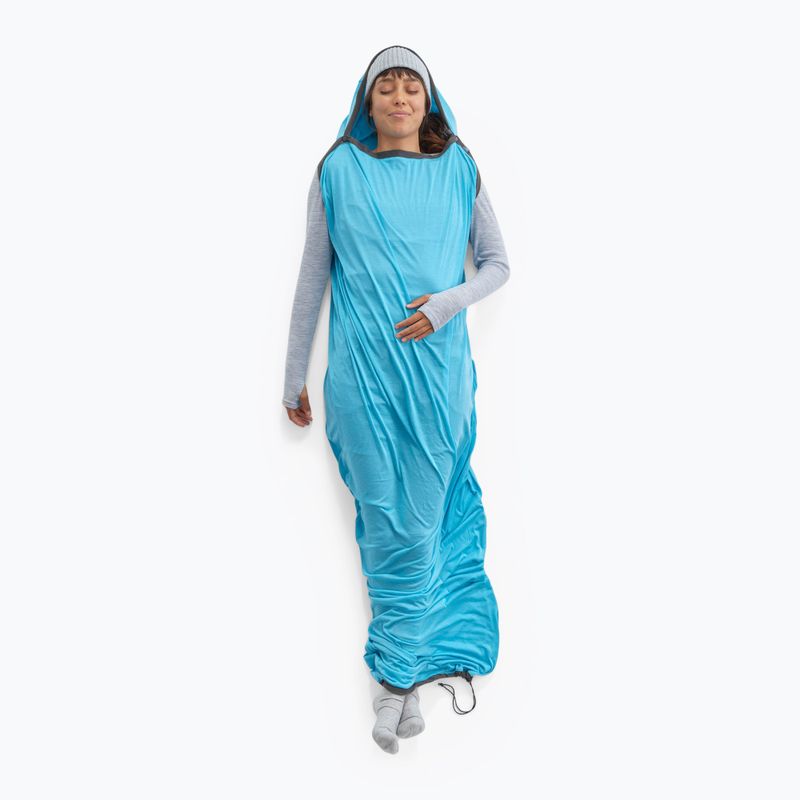 Επένδυση υπνόσακου Sea to Summit Breeze Sleeping Bag Liner Mummy compact blue atoll/beluga 7