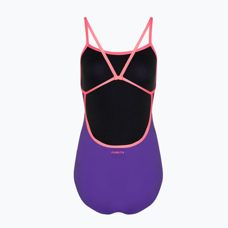 Γυναικείο ολόσωμο μαγιό κολύμβησης Funkita Single Strap One Piece purple punch 2