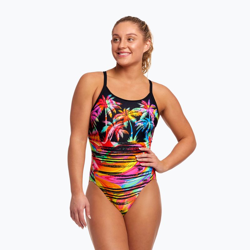 Γυναικείο ολόσωμο μαγιό Funkita Diamond Back One Piece sunset city 6