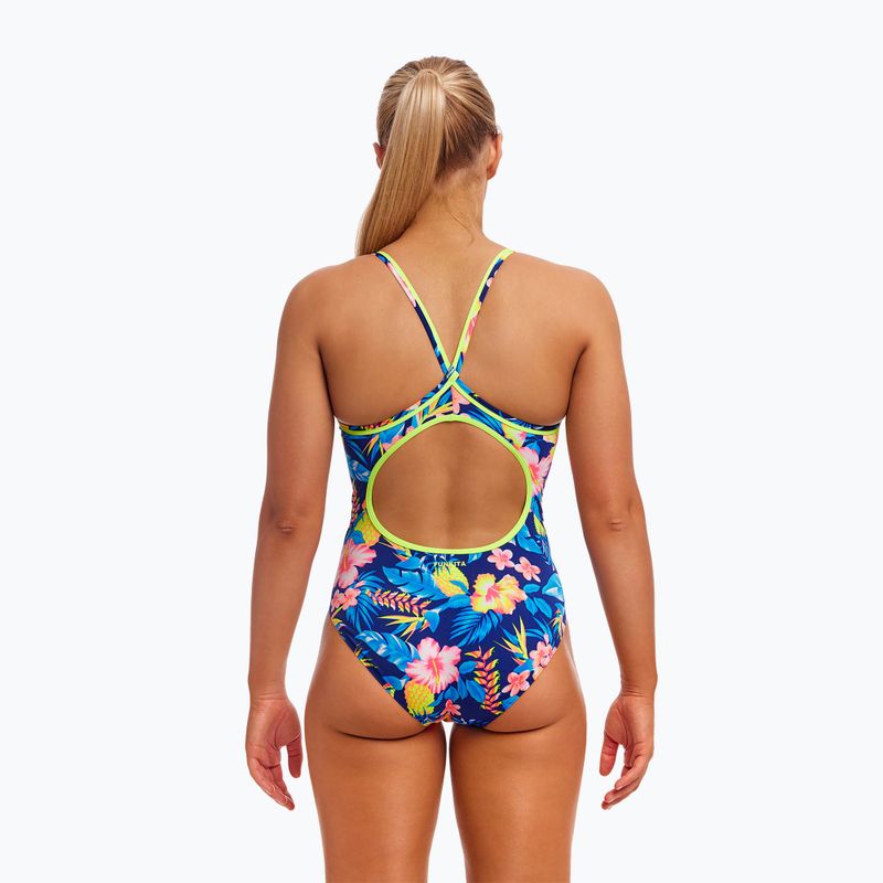 Γυναικείο ολόσωμο μαγιό κολύμβησης Funkita Diamond Back One Piece in bloom 3