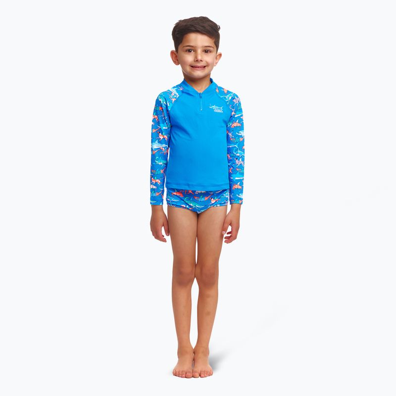 Μακρυμάνικο μαγιό κολύμβησης Funky Trunks Zippy Rash Vest fin swimming 2