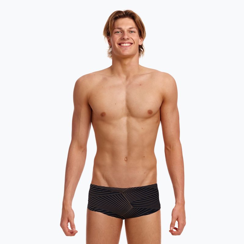 Ανδρικό μαγιό μποξεράκι Funky Trunks Sidewinder Trunks gold weaver 2