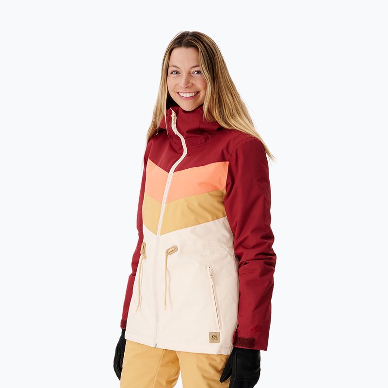 Rip Curl Rider Betty γυναικείο μπουφάν snowboard μπεζ και κόκκινο 000WOU 763 7