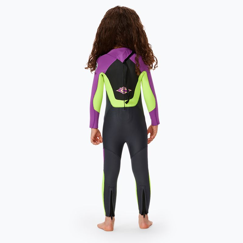 Παιδική στολή κολύμβησης Rip Curl Groms Omega 3/2 Back Zip purple 2