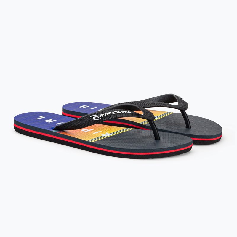 Ανδρικές σαγιονάρες Rip Curl Breaker Open Toe 1163 μαύρο και πορτοκαλί 19XMOT 4