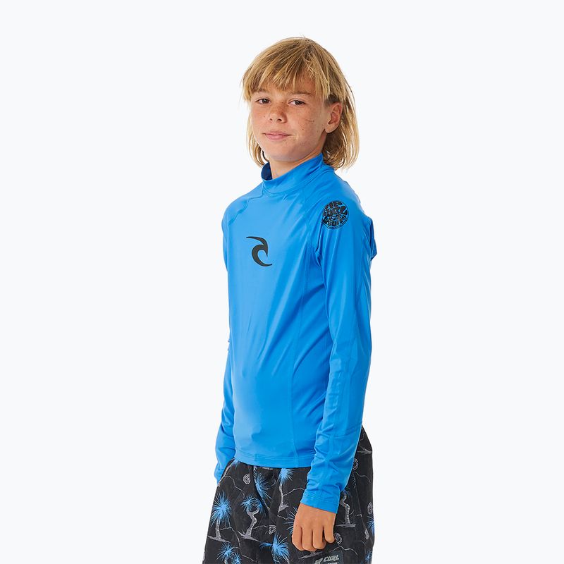 Rip Curl Lycra Brand Wave UPF μπλε τσίχλα παιδικό μακρυμάνικο κολυμβητήριο για παιδιά 4