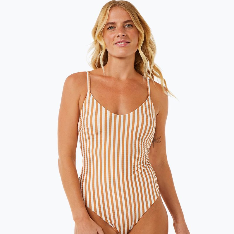 Γυναικείο ολόσωμο μαγιό Rip Curl Premium Cheeky light brown 5