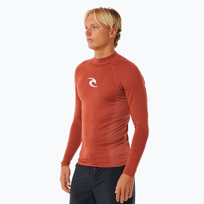 Ανδρικό μακρυμάνικο κολύμβησης Rip Curl Waves Upf Perf L/S red 3