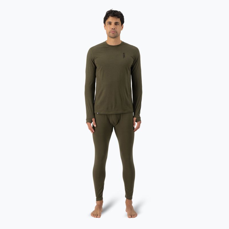 Ανδρικό θερμικό μακρυμάνικο Mons Royale Cascade Merino Base Layer dark olive 2