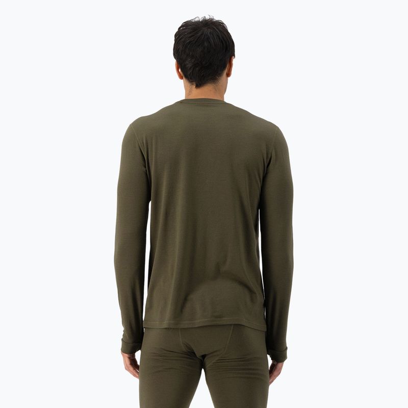 Ανδρικό θερμικό μακρυμάνικο Mons Royale Cascade Merino Base Layer dark olive 3