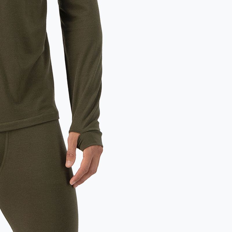 Ανδρικό θερμικό μακρυμάνικο Mons Royale Cascade Merino Base Layer dark olive 4