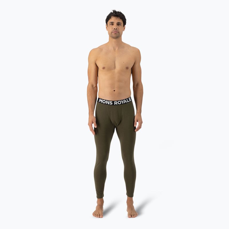 Ανδρικό θερμικό παντελόνι Mons Royale Cascade Merino Base Layer dark olive 2