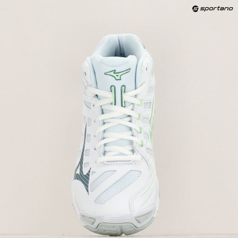 Γυναικεία παπούτσια βόλεϊ Mizuno Wave Voltage Mid white/glacial ridge/patina green 11