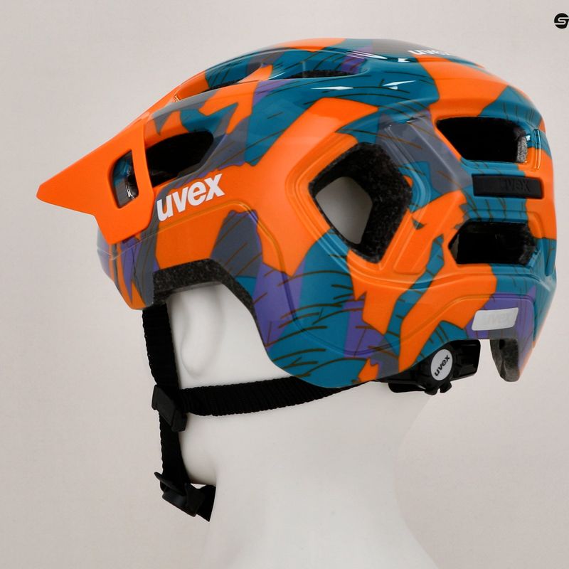 Παιδικό κράνος ποδηλάτου UVEX React Jr papaya camo 8