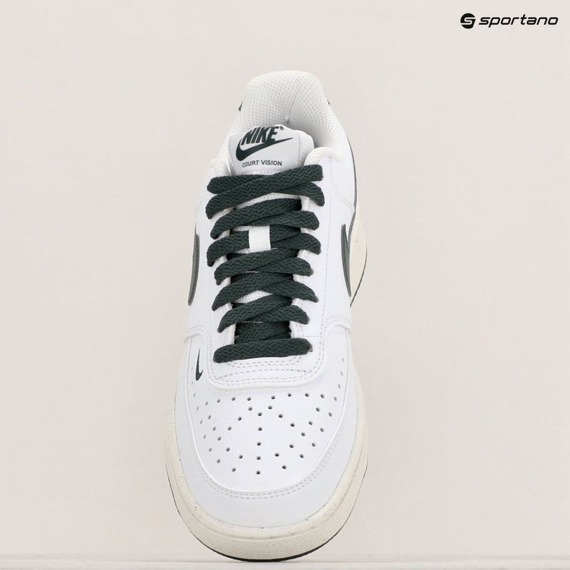 Nike Court Vision Low Next Nature γυναικεία παπούτσια λευκό / πράσινο στάδιο / πανί / vintage πράσινο 10