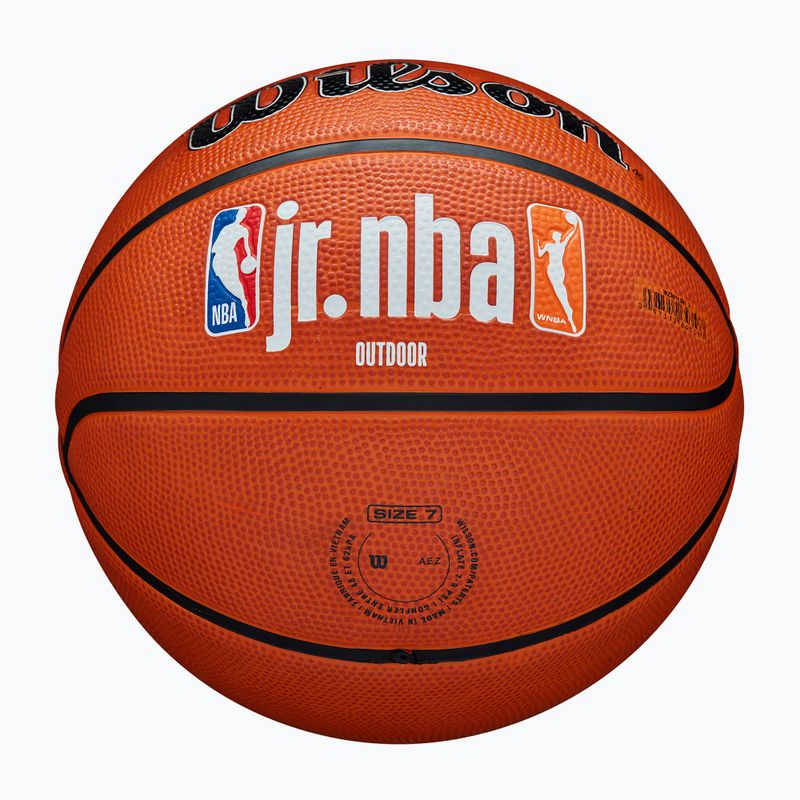 Παιδικό μπάσκετ Wilson NBA JR Fam Logo Authentic Outdoor καφέ μέγεθος 5 5