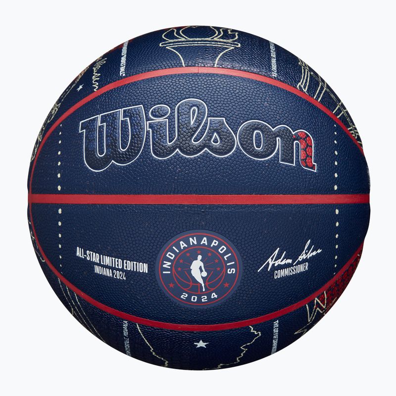 Wilson 2024 NBA All Star Collector μπάσκετ + κουτί καφέ μέγεθος 7