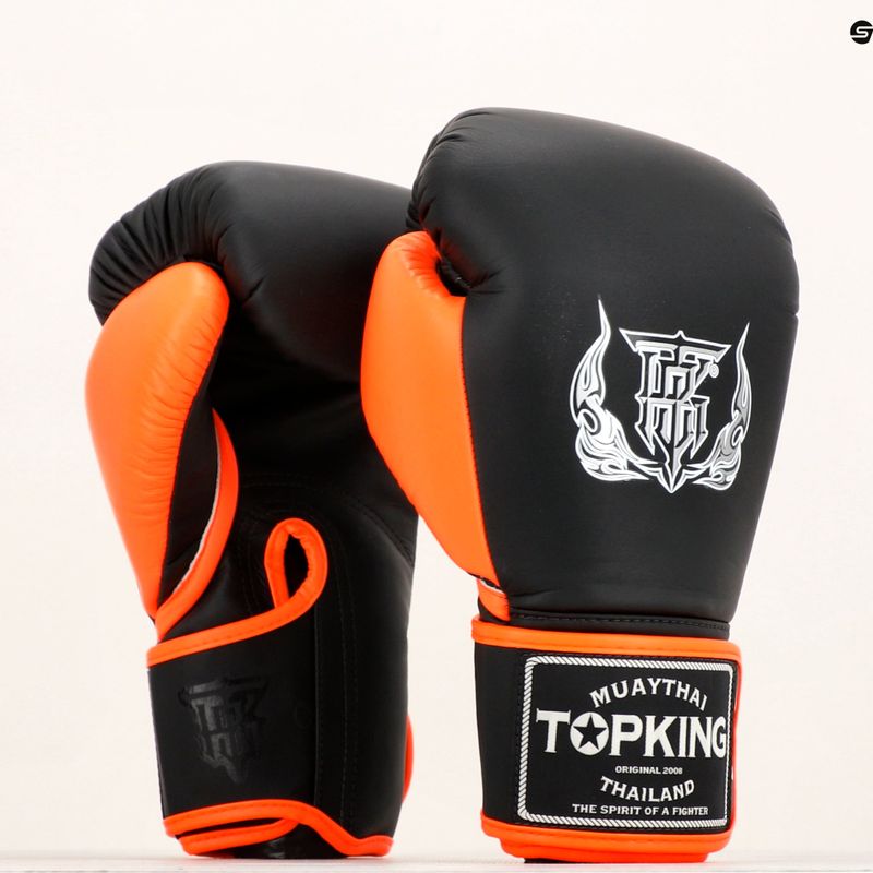 Γάντια του μποξ Top King Reborn Boxing Semi Leather black/orange 6